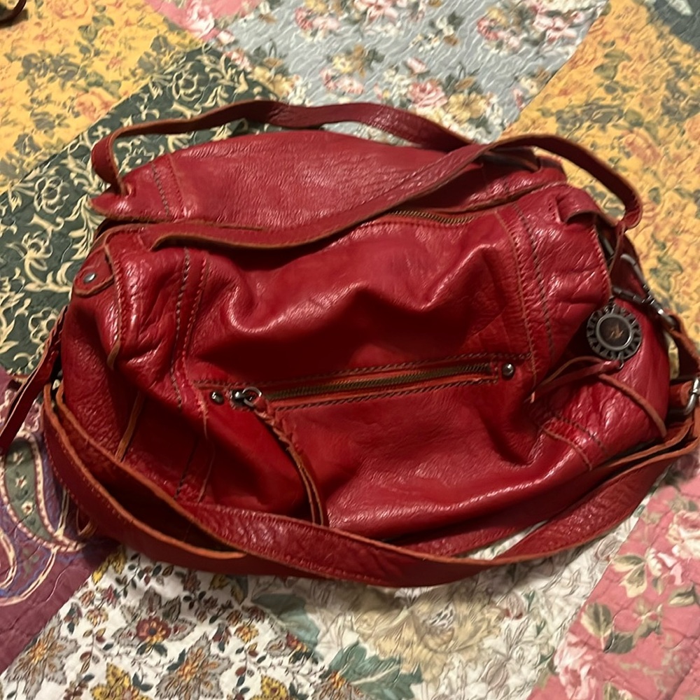 The Sak red leather satchel 💼 ♥️